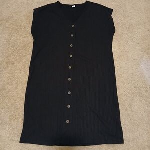 Black Button-Down Dress